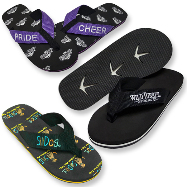 AAAEFLOP Custom Logo Embroidered Strap Flip Flop – AAA Marketing Group